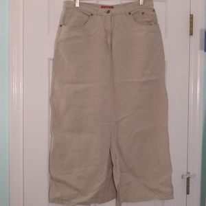 Linen Ankle Length Skirt